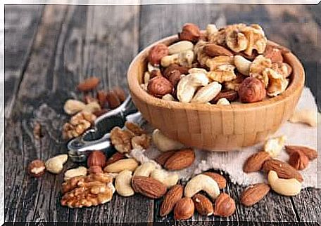 Bowl containing dried fruits 