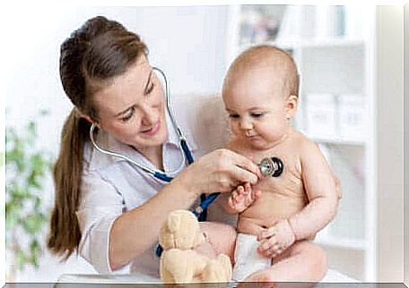 A baby to a doctor.