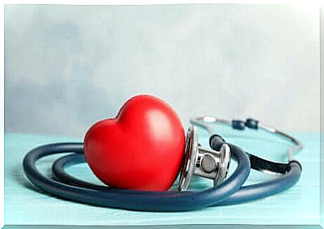 A heart with a stethoscope. 